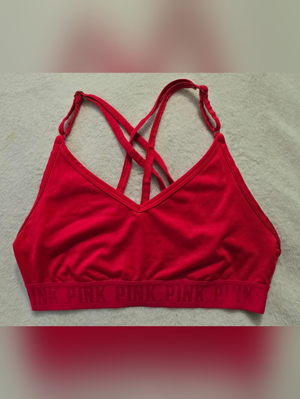 PINK Victoria's Secret Size M Red Strappy Bralette
